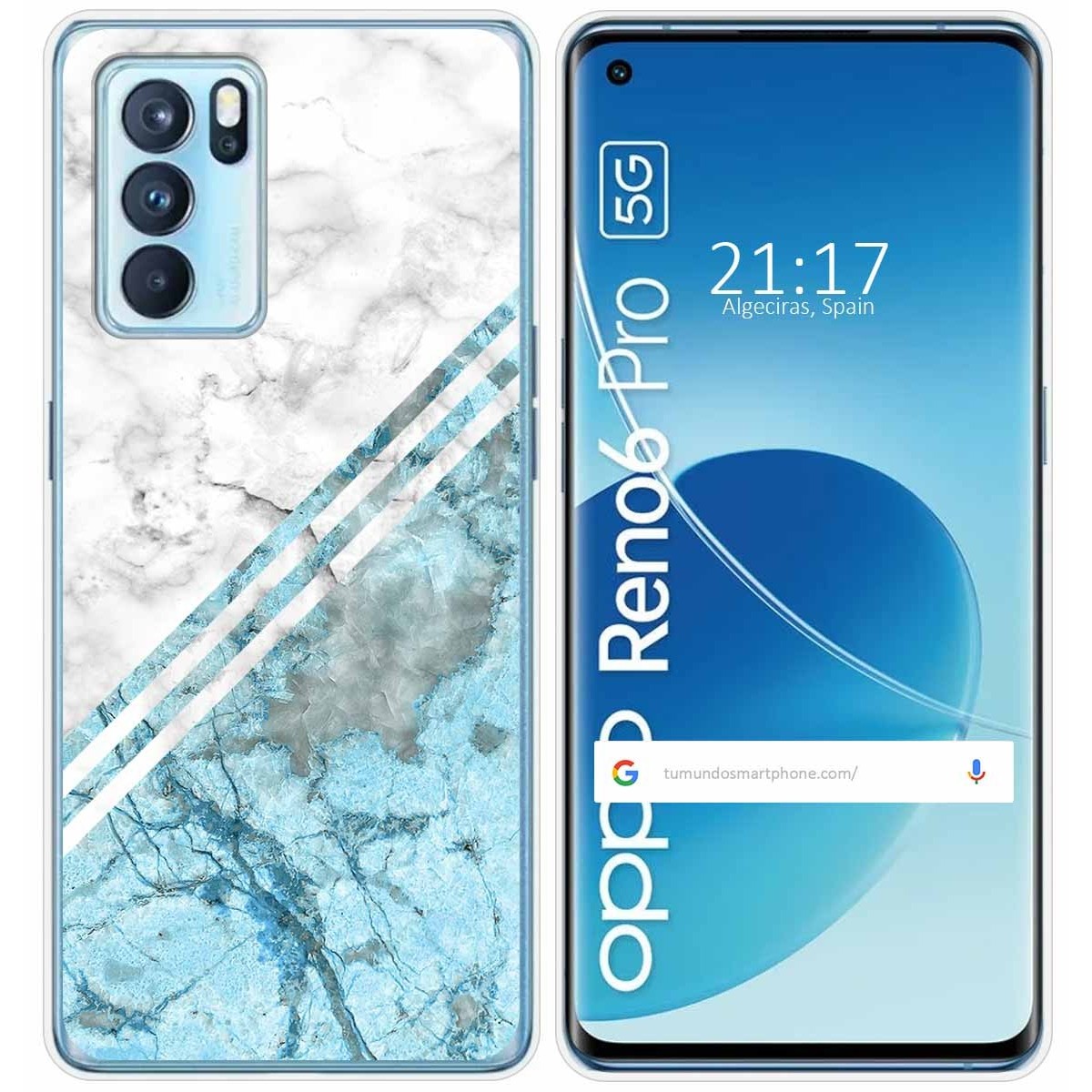 Funda Silicona para Oppo Reno 6 Pro 5G diseño Mármol 02 Dibujos