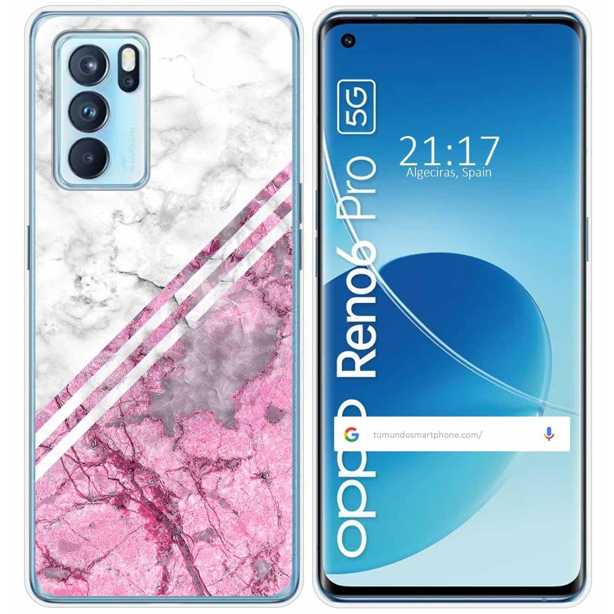 Funda Silicona para Oppo Reno 6 Pro 5G diseño Mármol 03 Dibujos