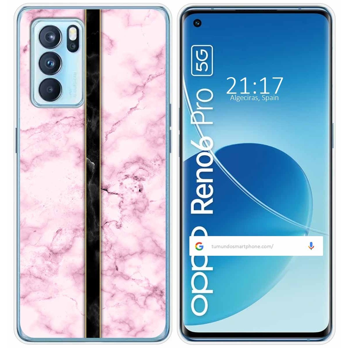 Funda Silicona para Oppo Reno 6 Pro 5G diseño Mármol 04 Dibujos
