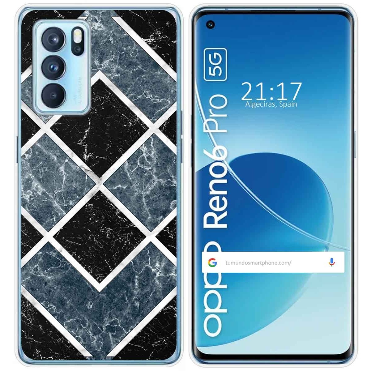 Funda Silicona para Oppo Reno 6 Pro 5G diseño Mármol 06 Dibujos