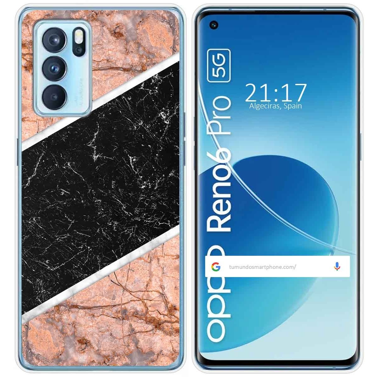Funda Silicona para Oppo Reno 6 Pro 5G diseño Mármol 07 Dibujos