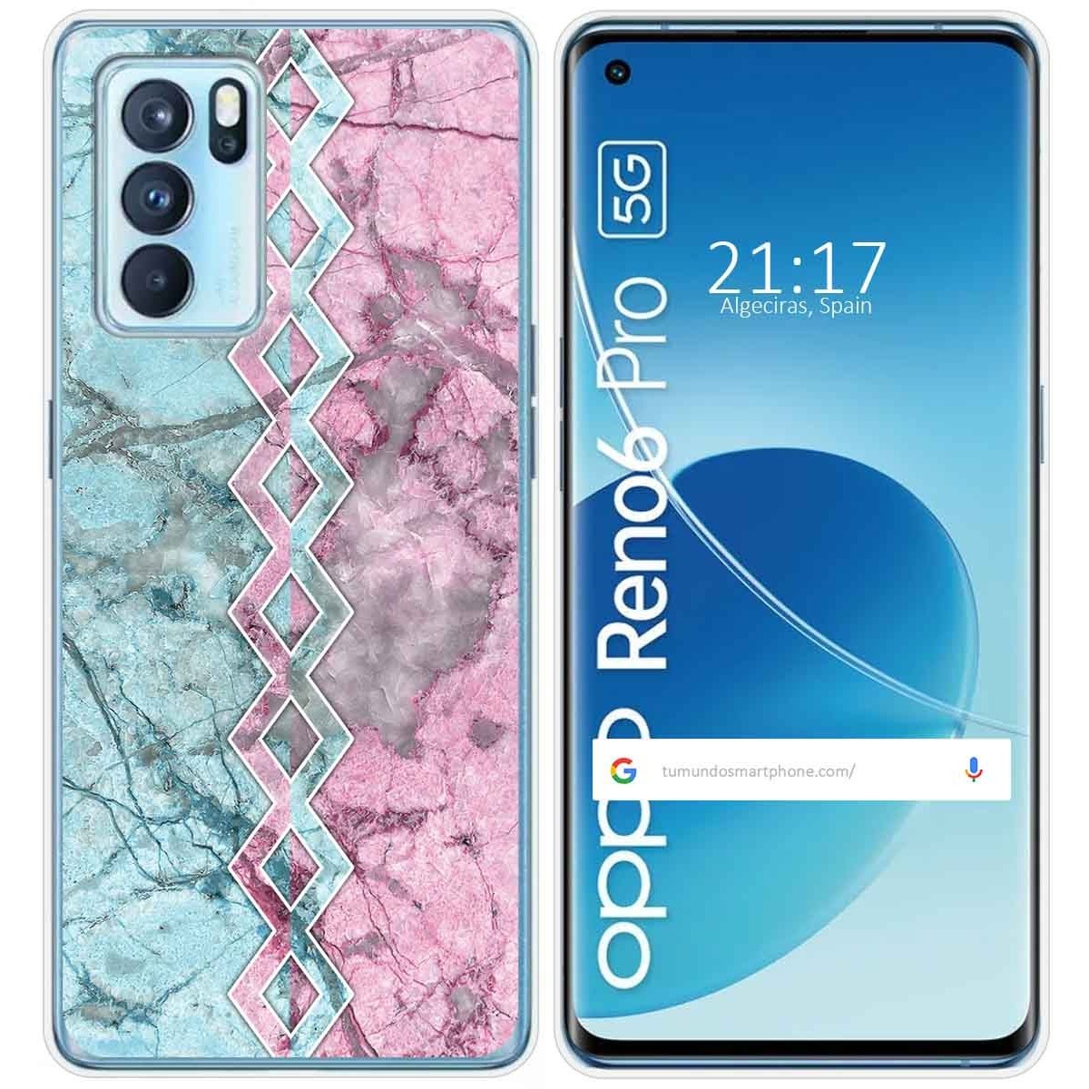 Funda Silicona para Oppo Reno 6 Pro 5G diseño Mármol 08 Dibujos