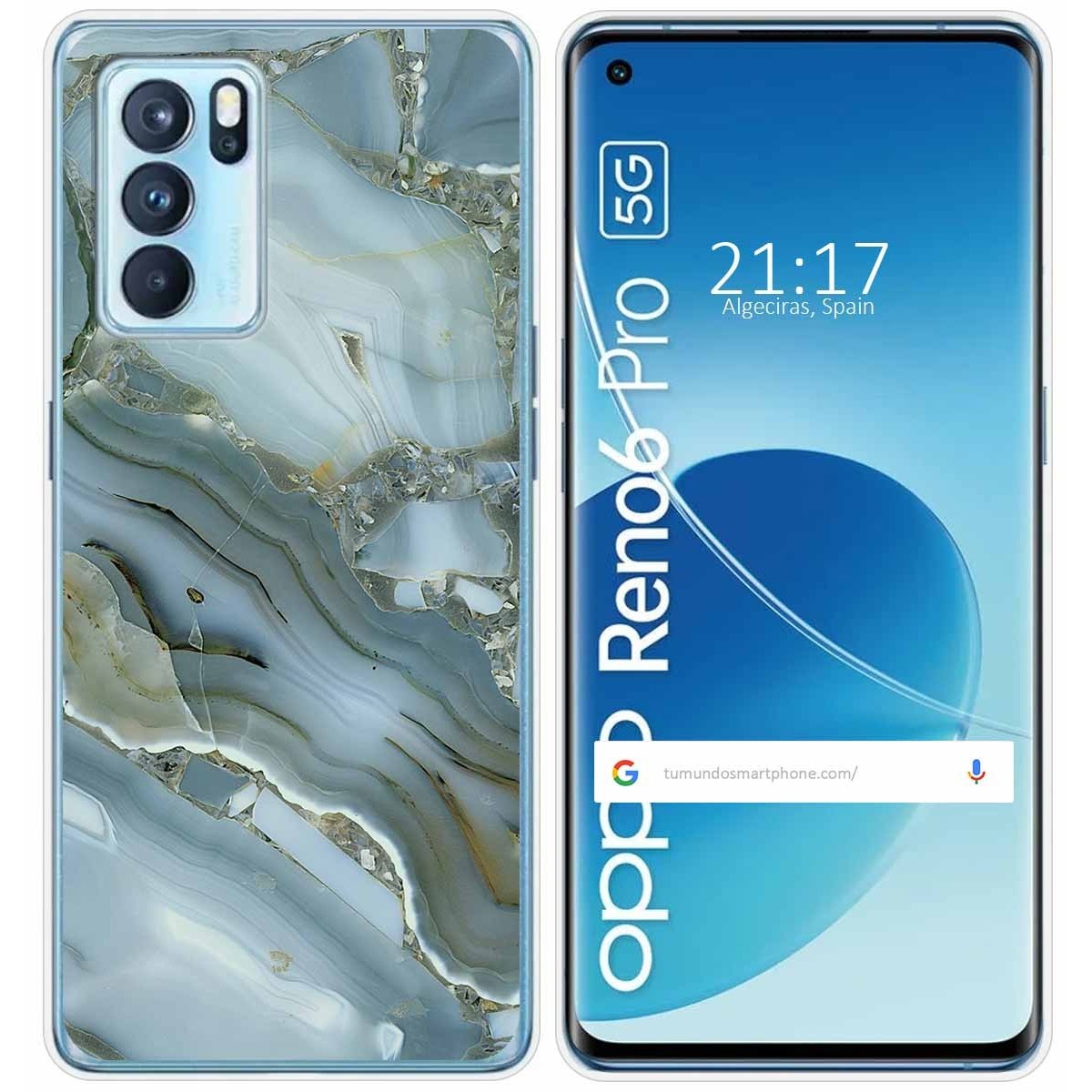 Funda Silicona para Oppo Reno 6 Pro 5G diseño Mármol 09 Dibujos