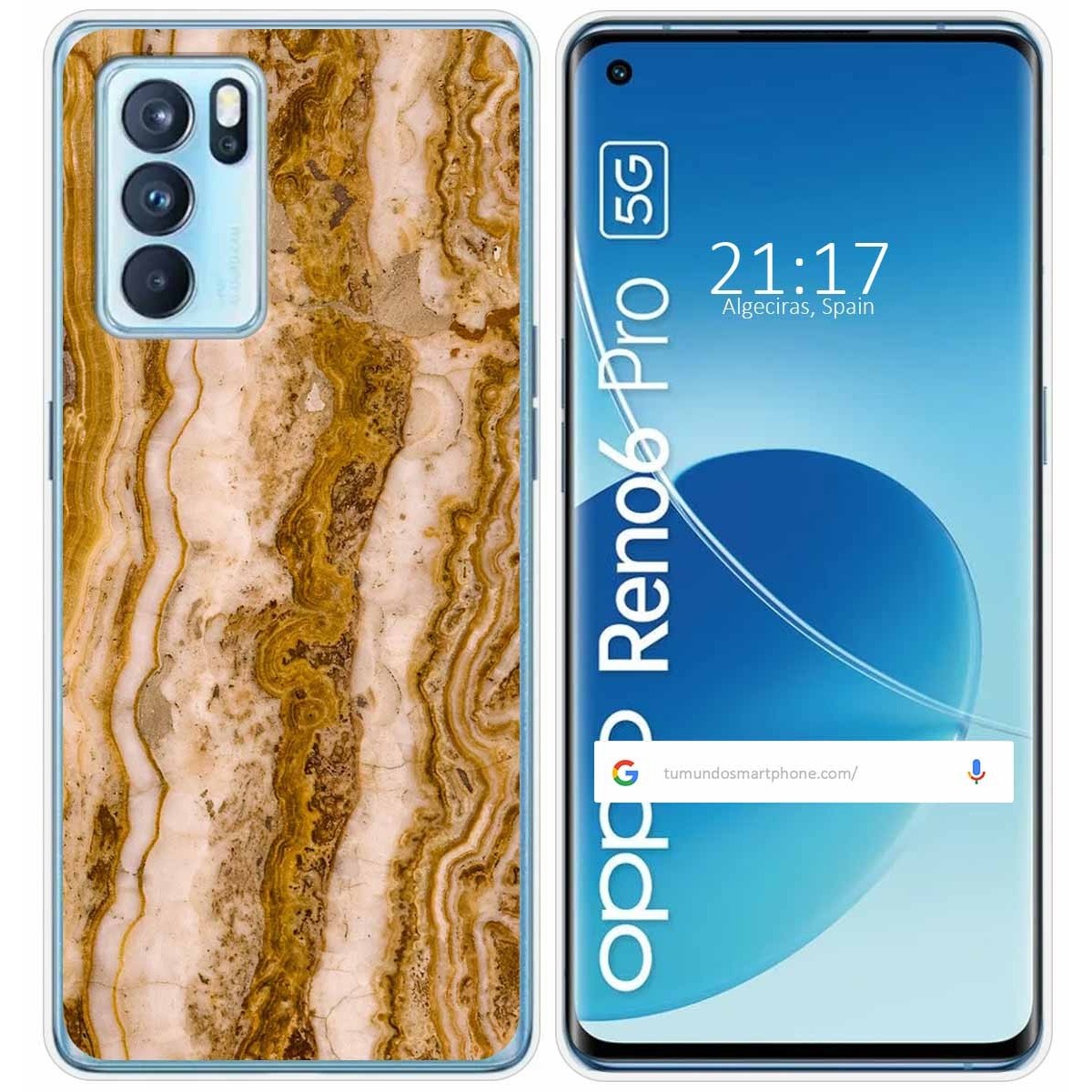 Funda Silicona para Oppo Reno 6 Pro 5G diseño Mármol 10 Dibujos