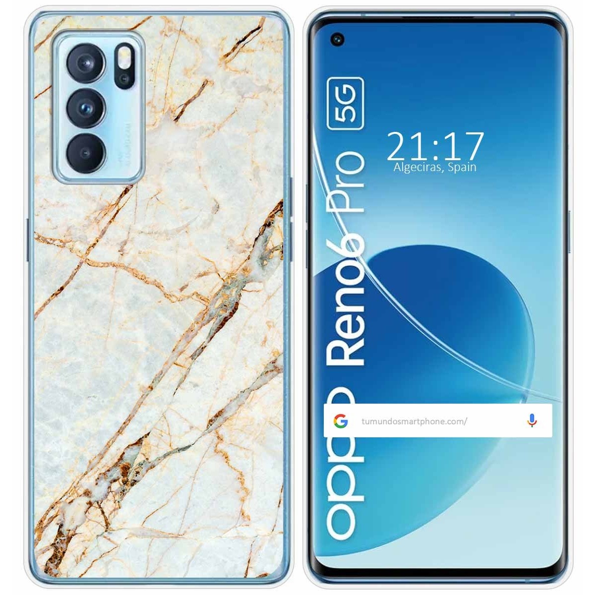 Funda Silicona para Oppo Reno 6 Pro 5G diseño Mármol 13 Dibujos