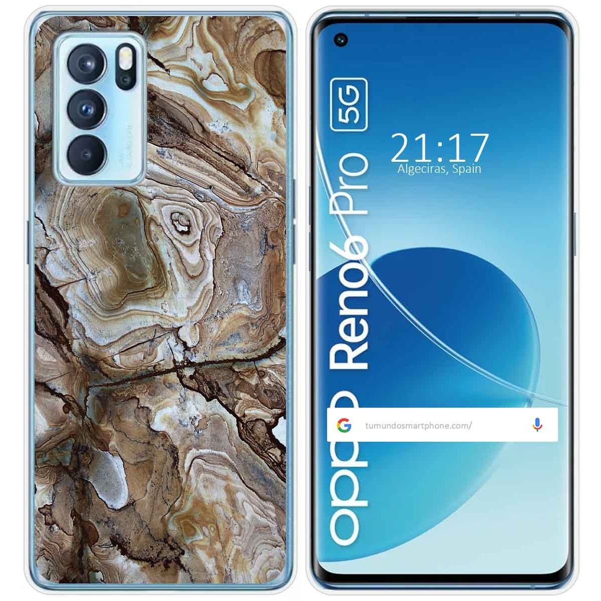 Funda Silicona para Oppo Reno 6 Pro 5G diseño Mármol 14 Dibujos
