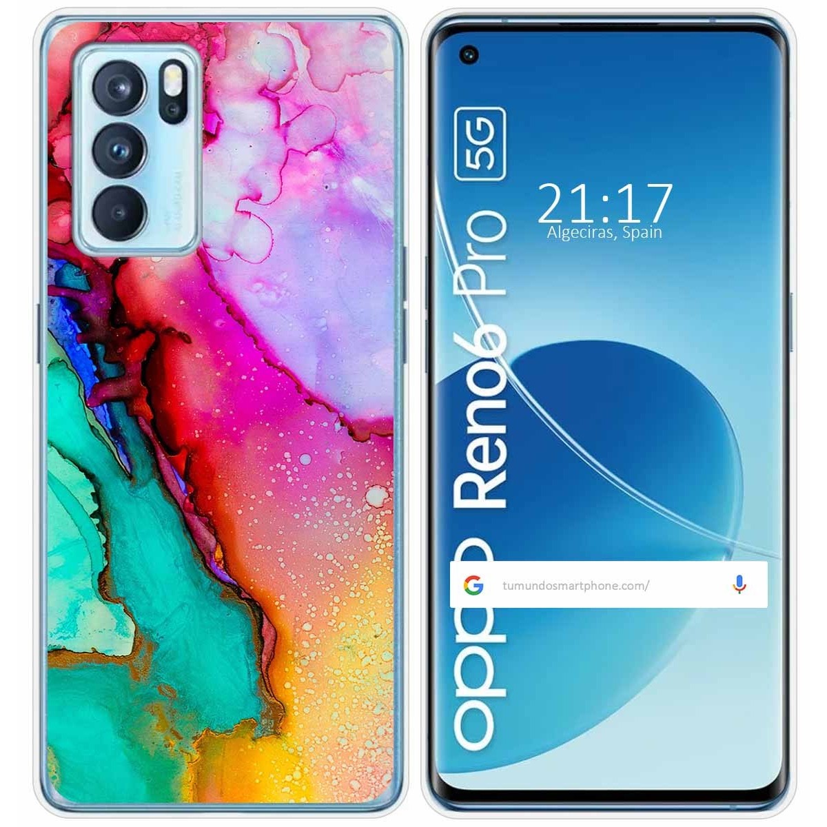 Funda Silicona para Oppo Reno 6 Pro 5G diseño Mármol 15 Dibujos