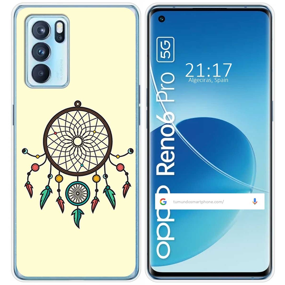 Funda Silicona para Oppo Reno 6 Pro 5G diseño Atrapasueños Dibujos