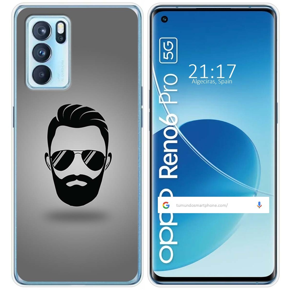 Funda Silicona para Oppo Reno 6 Pro 5G diseño Barba Dibujos