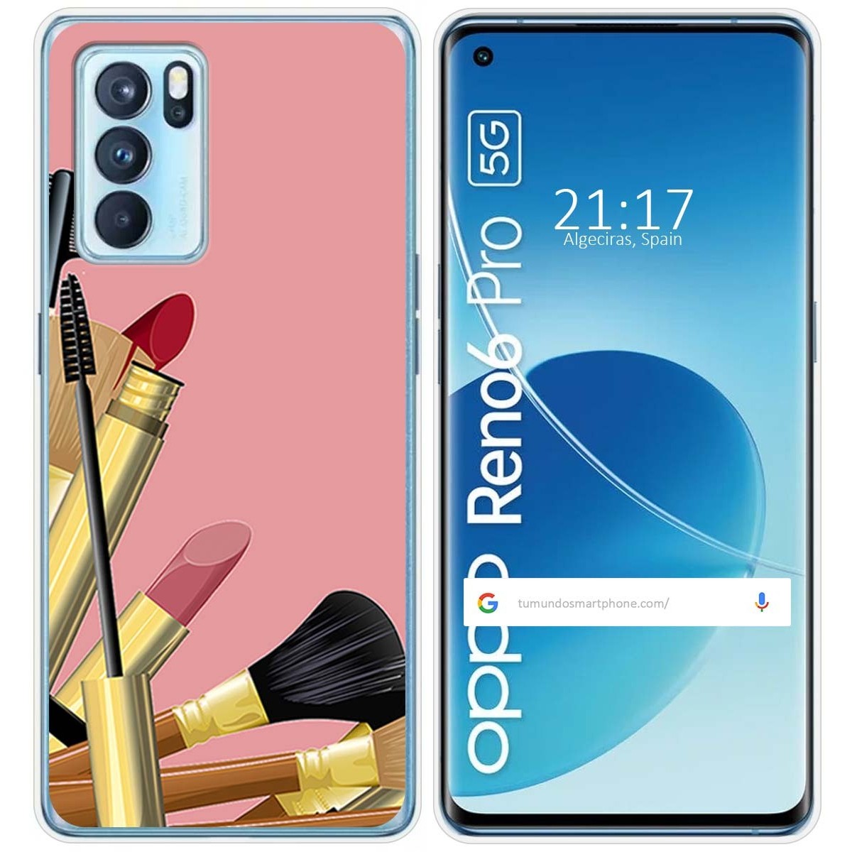 Funda Silicona para Oppo Reno 6 Pro 5G diseño Brochas Dibujos