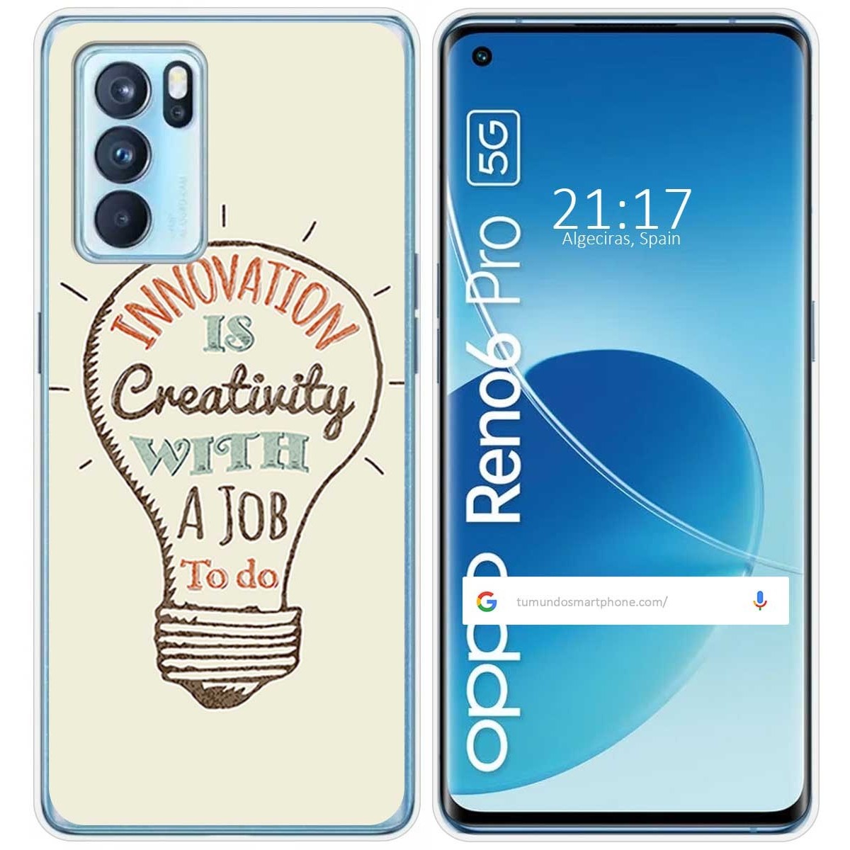 Funda Silicona para Oppo Reno 6 Pro 5G diseño Creativity Dibujos