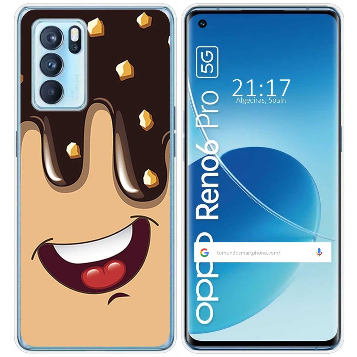 Funda Silicona para Oppo Reno 6 Pro 5G diseño Helado Chocolate Dibujos