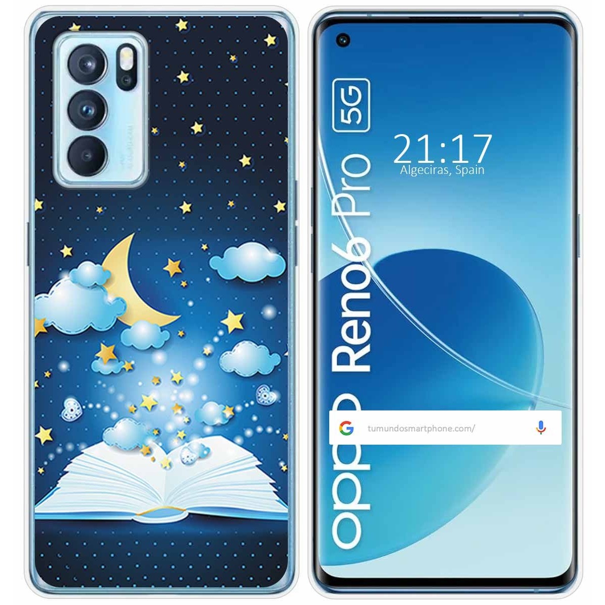 Funda Silicona para Oppo Reno 6 Pro 5G diseño Libro Cuentos Dibujos