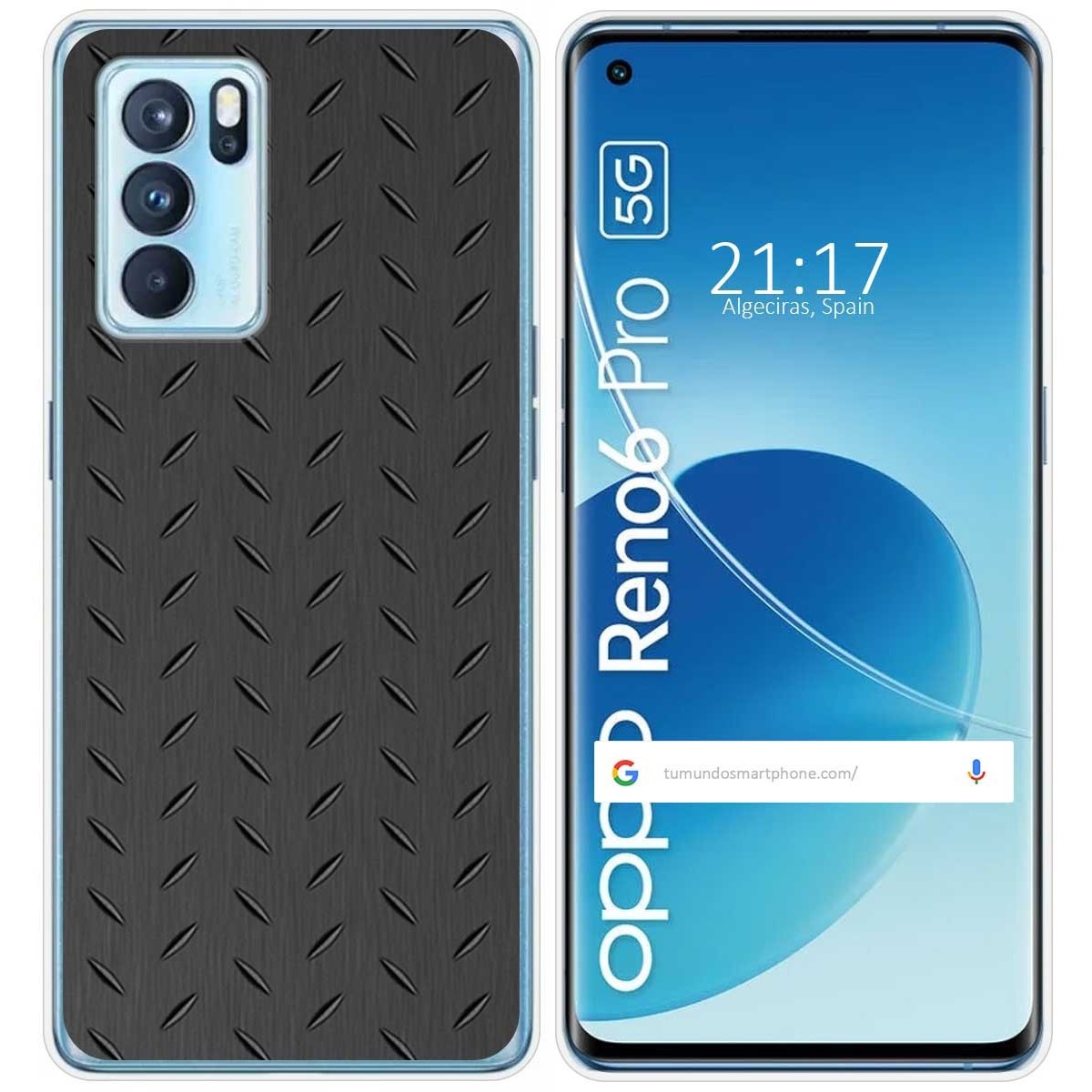 Funda Silicona para Oppo Reno 6 Pro 5G diseño Metal Dibujos