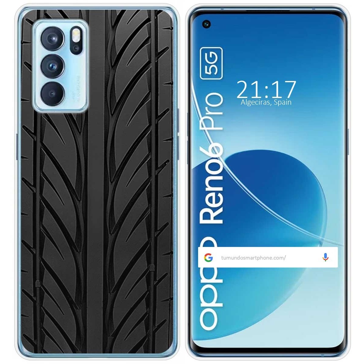 Funda Silicona para Oppo Reno 6 Pro 5G diseño Neumatico Dibujos