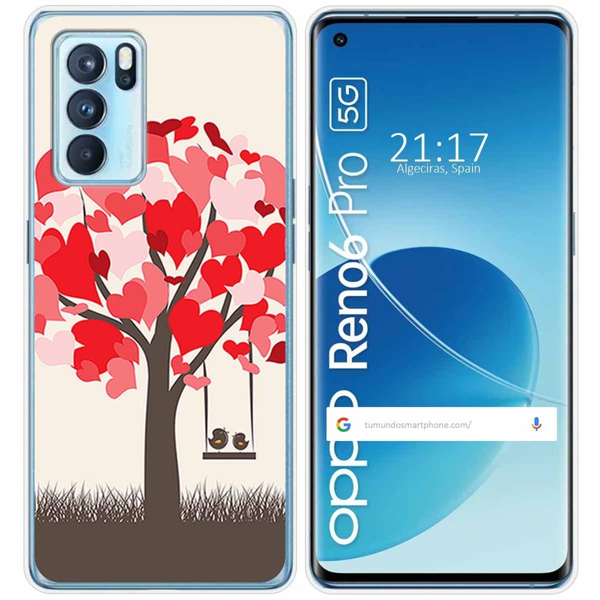 Funda Silicona para Oppo Reno 6 Pro 5G diseño Pajaritos Dibujos