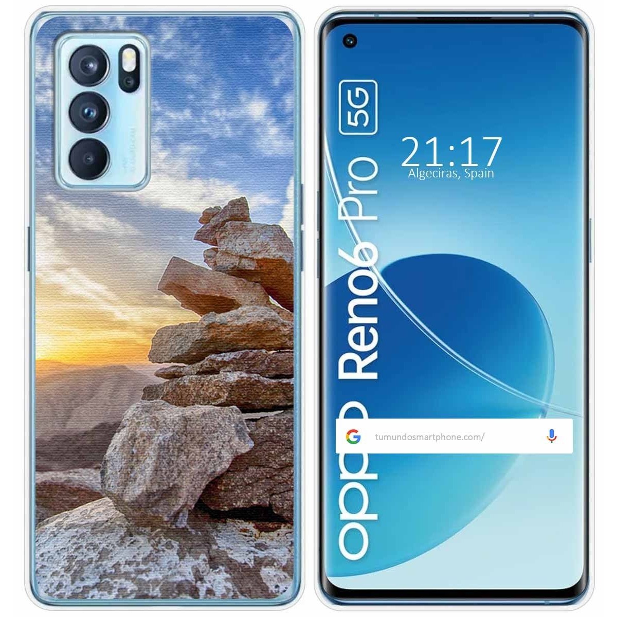 Funda Silicona para Oppo Reno 6 Pro 5G diseño Sunset Dibujos