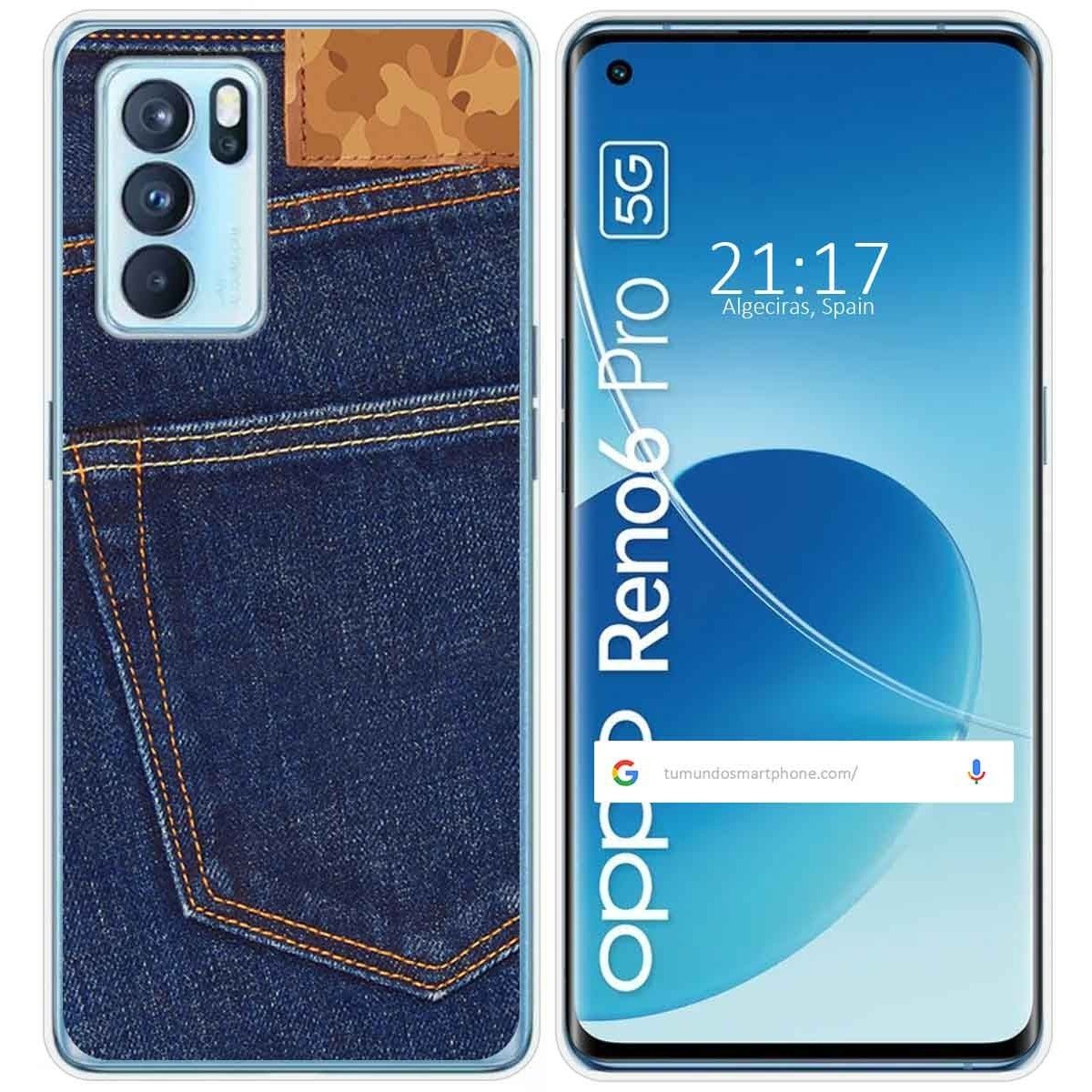 Funda Silicona para Oppo Reno 6 Pro 5G diseño Vaquero Dibujos