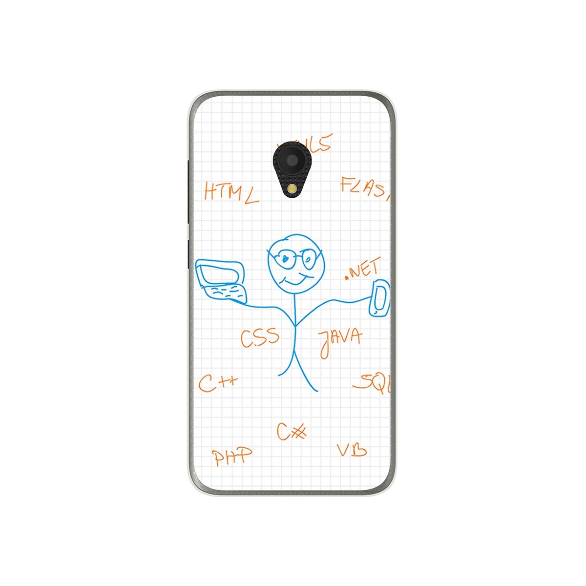 Funda Gel Tpu para Alcatel U5 (4G) / Orange Rise 52 Diseño Informatico Dibujos