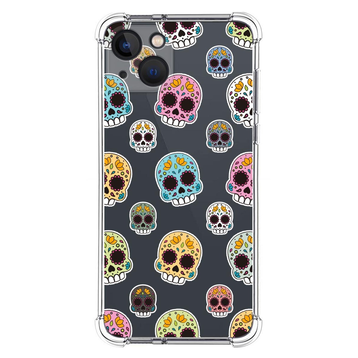 Funda Silicona Antigolpes compatible con Iphone 13 (6.1) diseño Catrina Dibujos