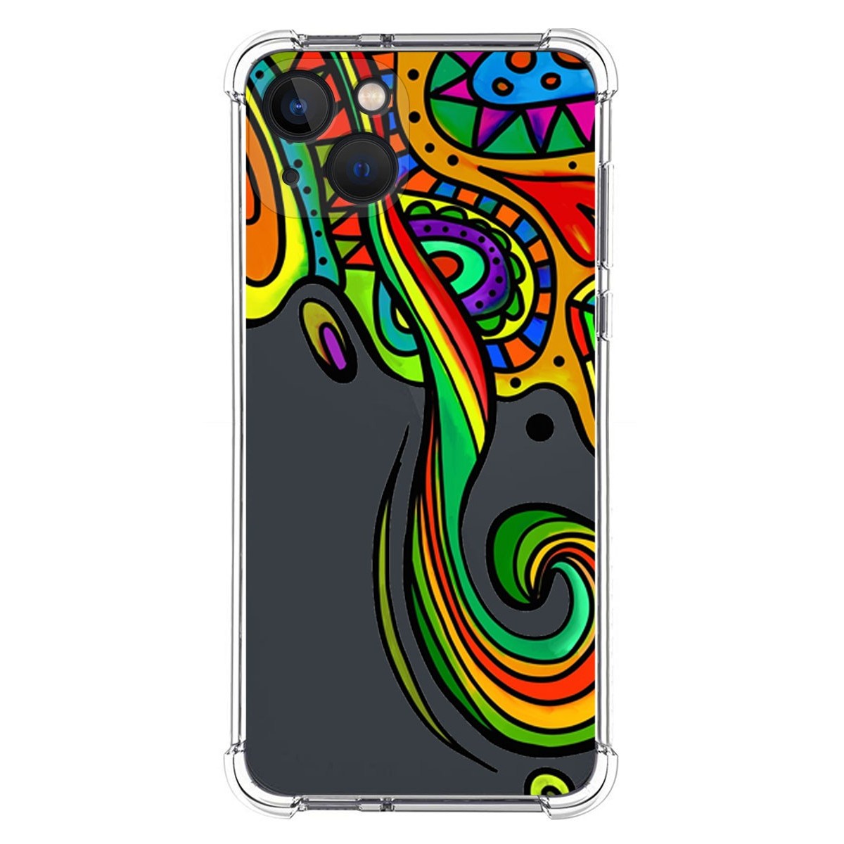 Funda Silicona Antigolpes compatible con Iphone 13 (6.1) diseño Colores Dibujos