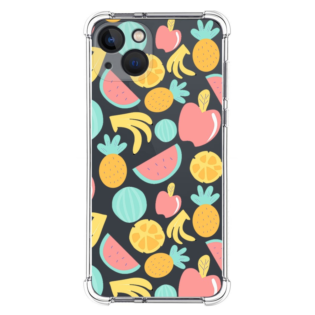 Funda Silicona Antigolpes compatible con Iphone 13 (6.1) diseño Frutas 02 Dibujos
