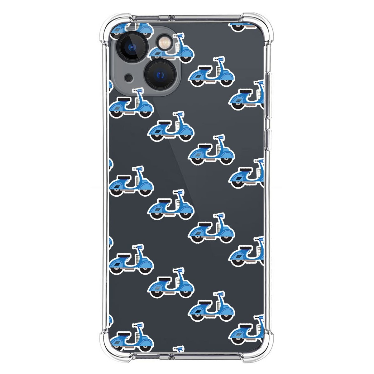 Funda Silicona Antigolpes compatible con Iphone 13 (6.1) diseño Scooter Dibujos