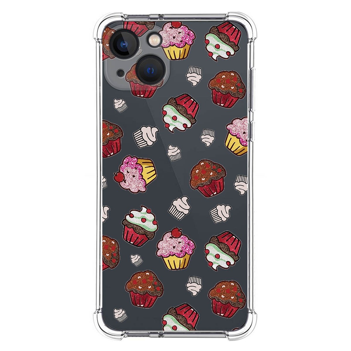 Funda Silicona Antigolpes compatible con Iphone 13 (6.1) diseño Muffins Dibujos