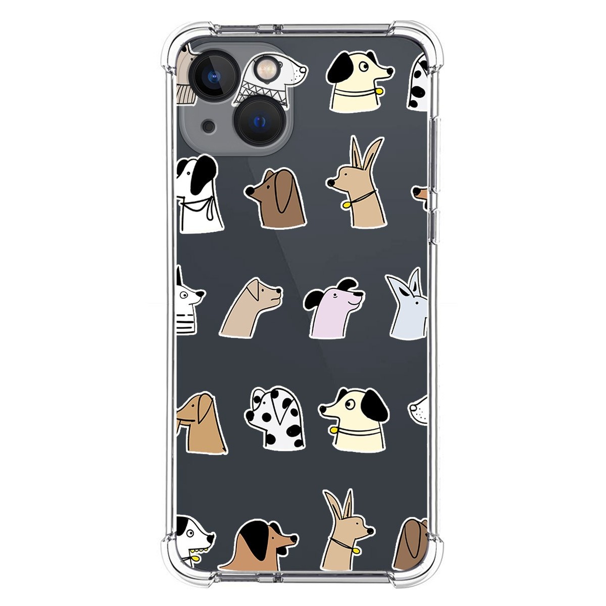 Funda Silicona Antigolpes compatible con Iphone 13 (6.1) diseño Perros Dibujos