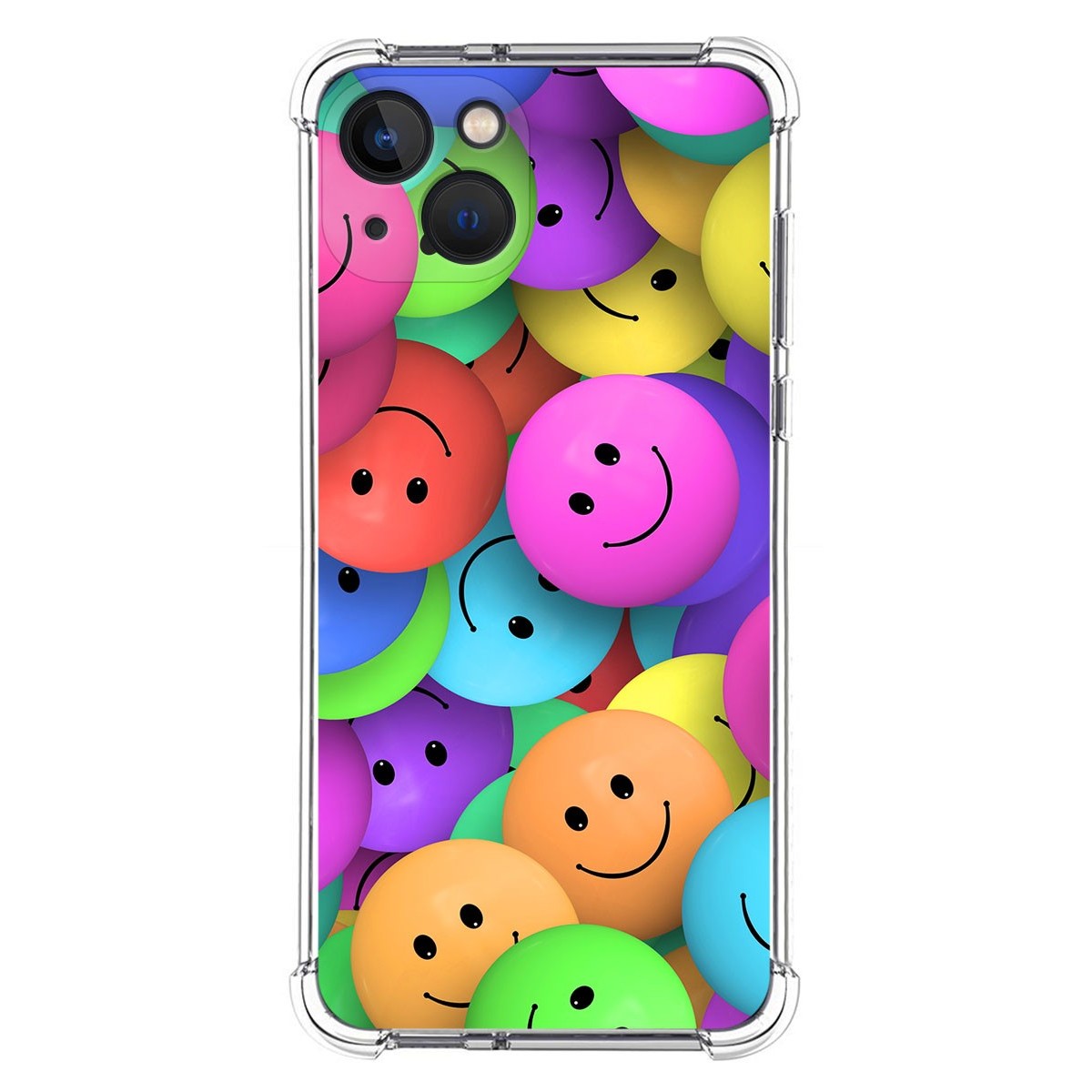 Funda Silicona Antigolpes compatible con Iphone 13 (6.1) diseño Smile Dibujos