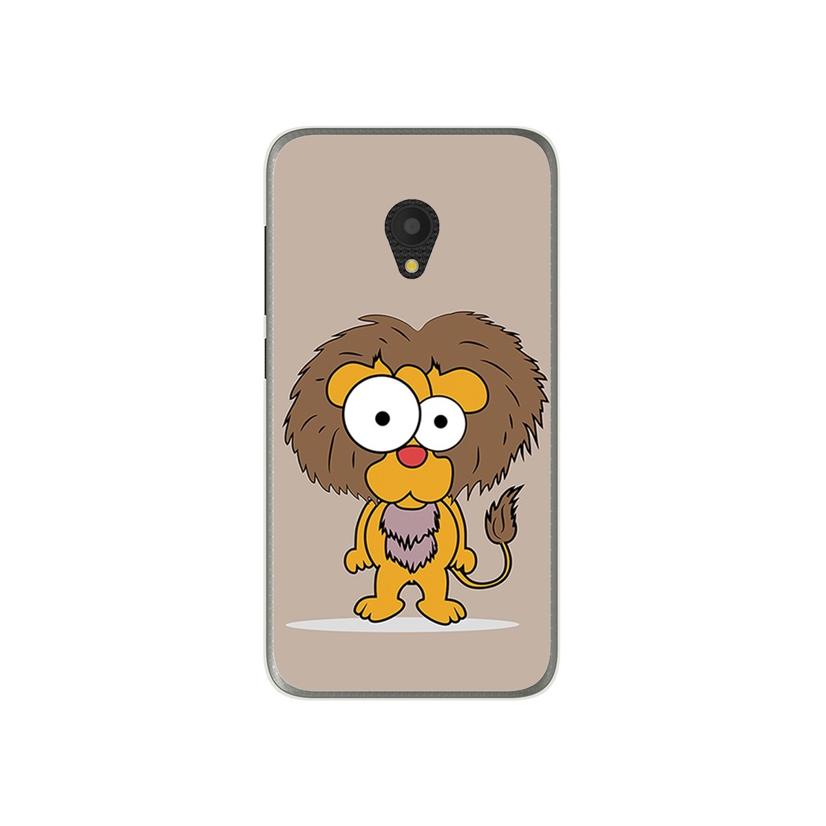Funda Gel Tpu para Alcatel U5 (4G) / Orange Rise 52 Diseño Leon Dibujos