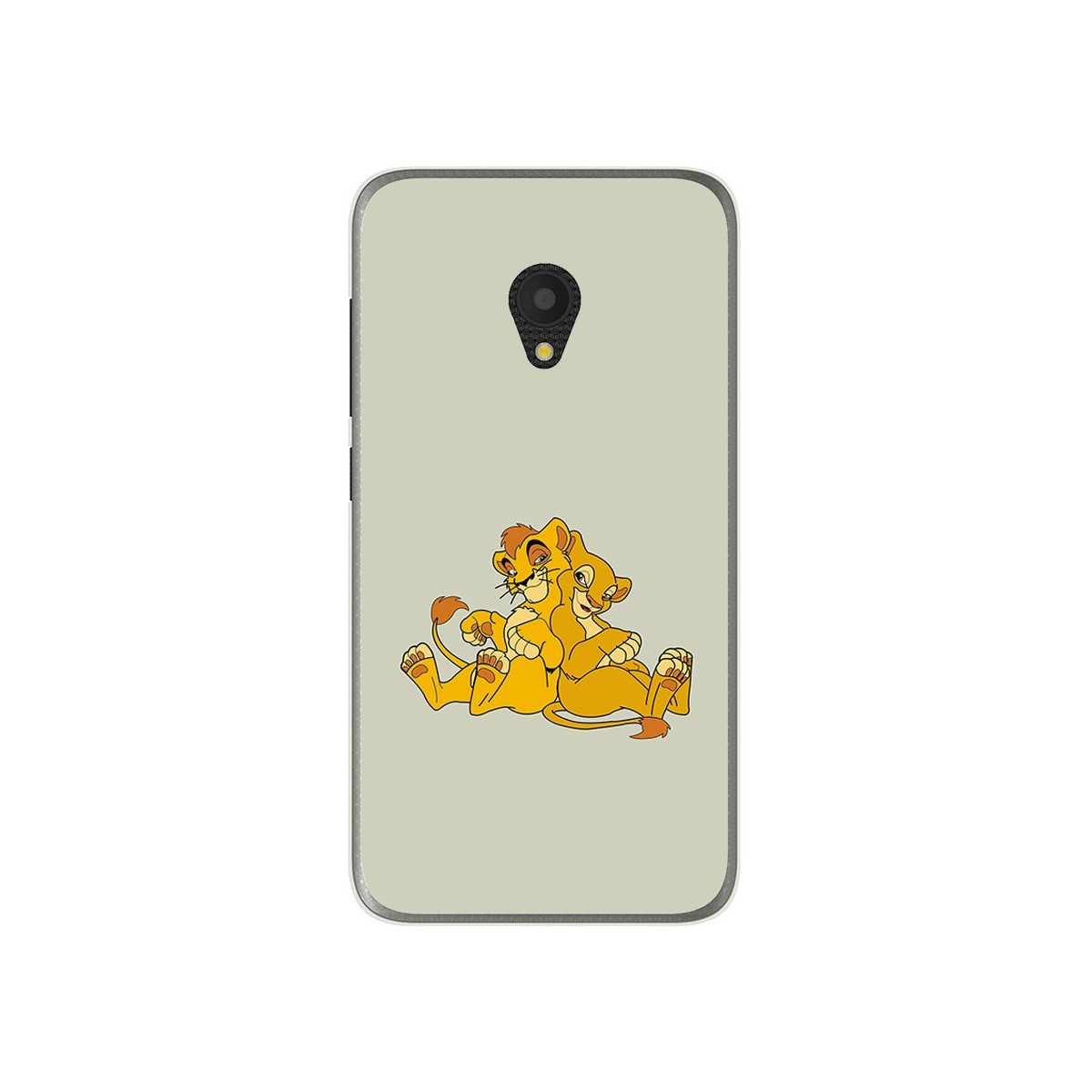 Funda Gel Tpu para Alcatel U5 (4G) / Orange Rise 52 Diseño Leones Dibujos