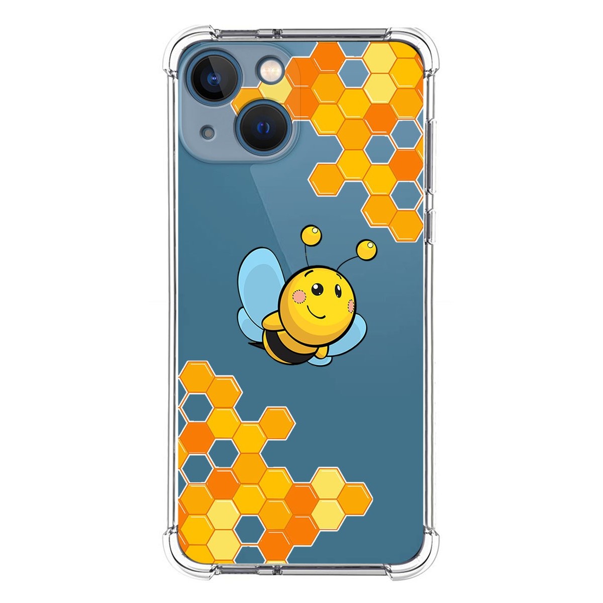 Funda Silicona Antigolpes compatible con Iphone 13 Mini (5.4) diseño Abeja Dibujos