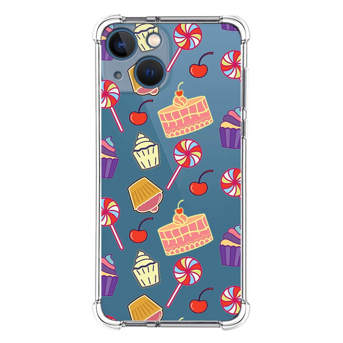 Funda Silicona Antigolpes compatible con Iphone 13 Mini (5.4) diseño Dulces 01 Dibujos