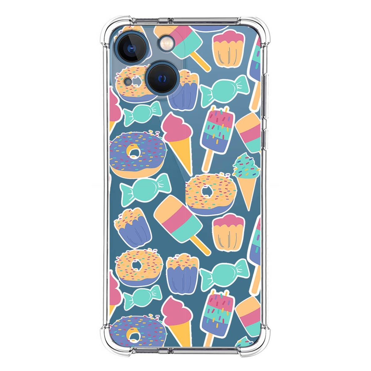 Funda Silicona Antigolpes compatible con Iphone 13 Mini (5.4) diseño Dulces 02 Dibujos