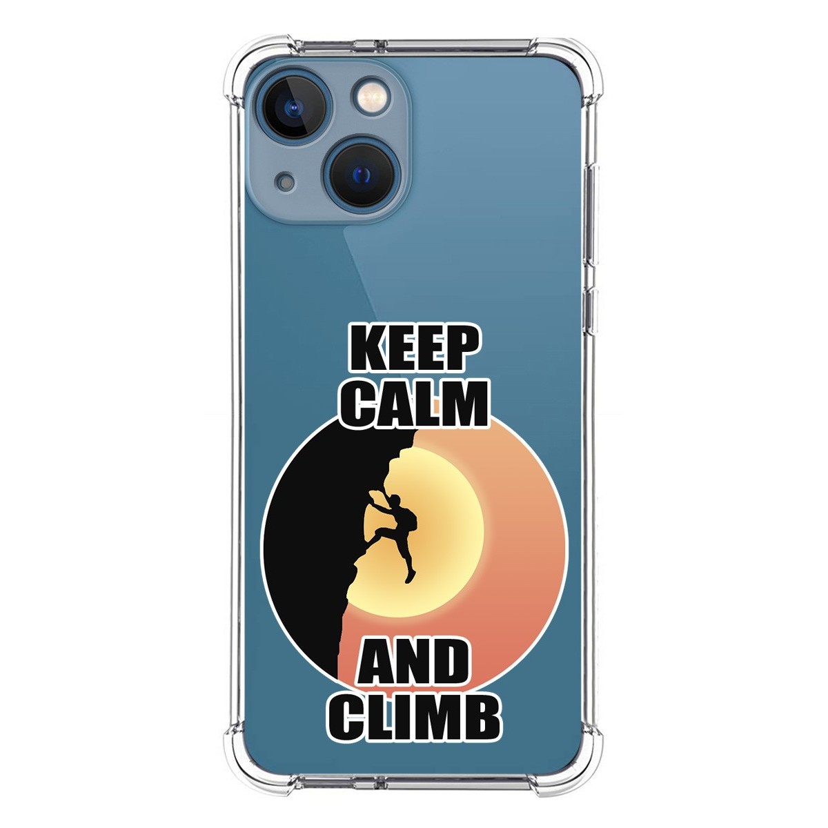 Funda Silicona Antigolpes compatible con Iphone 13 Mini (5.4) diseño Hombre Escalada Dibujos