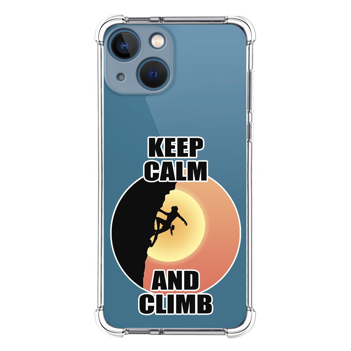 Funda Silicona Antigolpes compatible con Iphone 13 Mini (5.4) diseño Mujer Escalada Dibujos