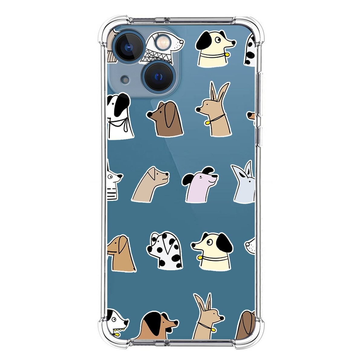 Funda Silicona Antigolpes compatible con Iphone 13 Mini (5.4) diseño Perros Dibujos