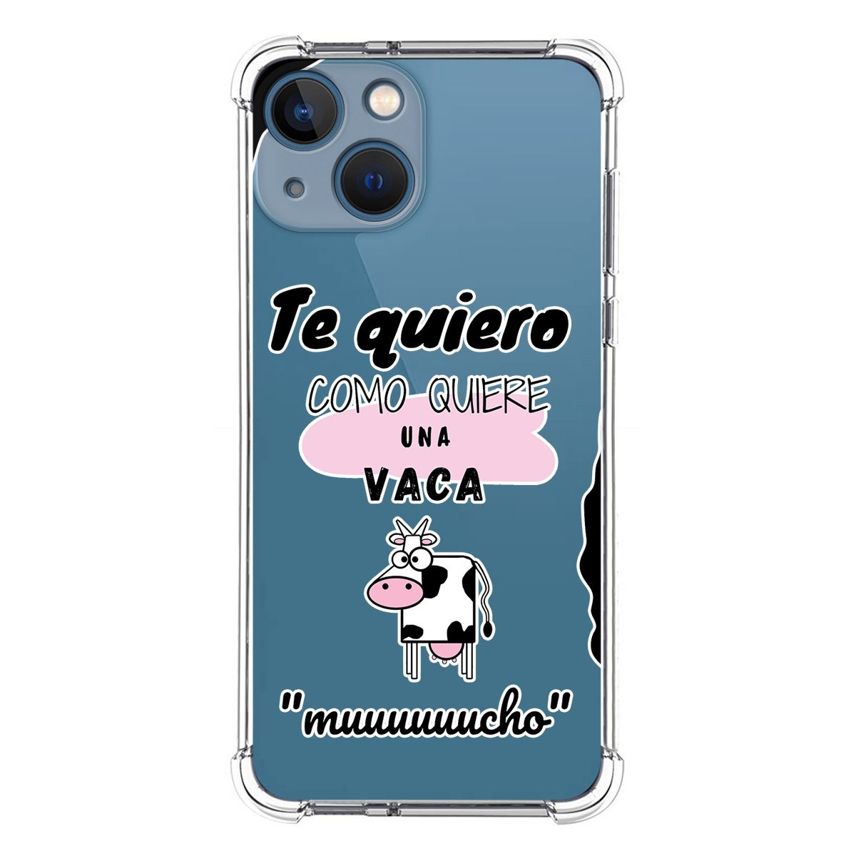 Funda Silicona Antigolpes compatible con Iphone 13 Mini (5.4) diseño Vaca Dibujos