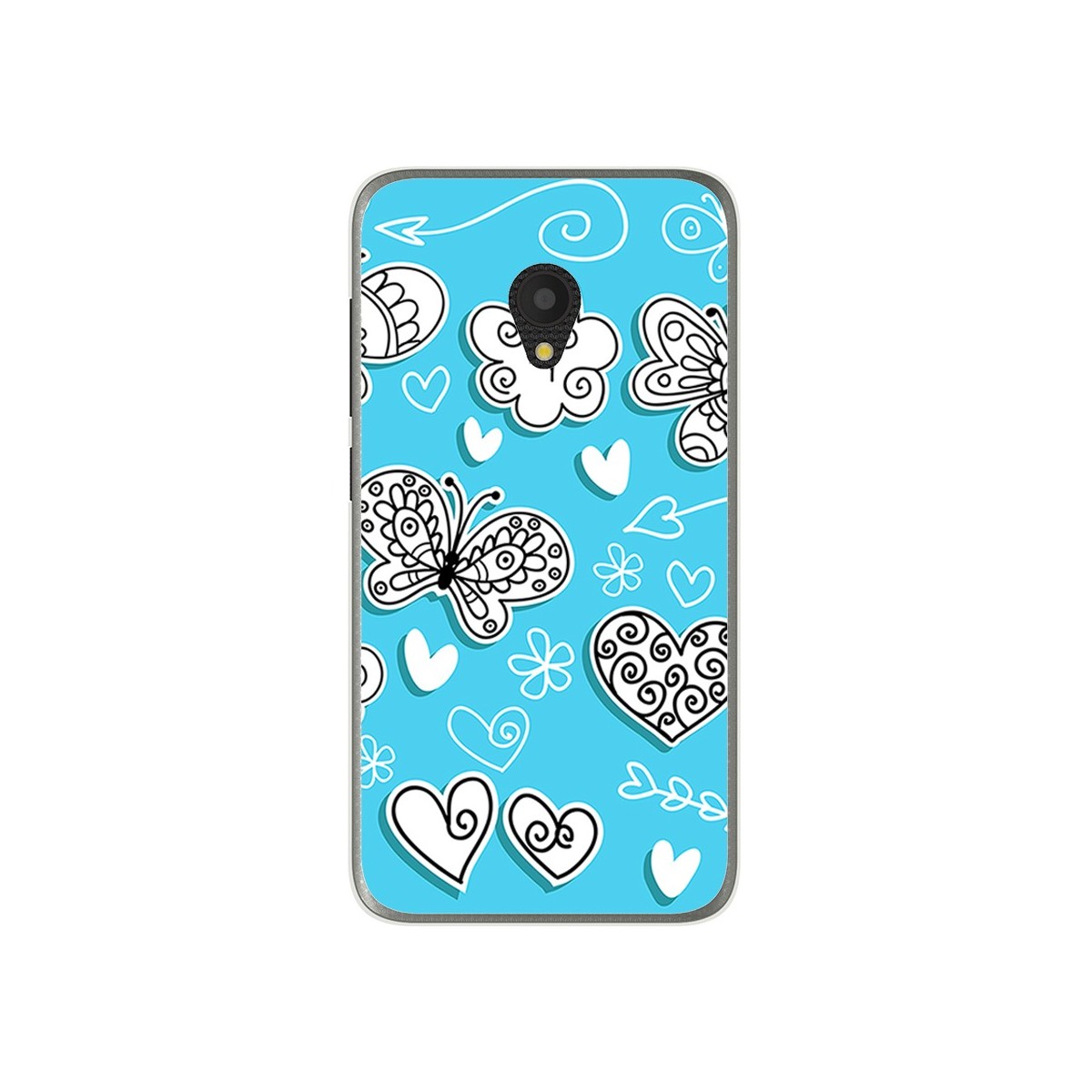 Funda Gel Tpu para Alcatel U5 (4G) / Orange Rise 52 Diseño Mariposas Dibujos