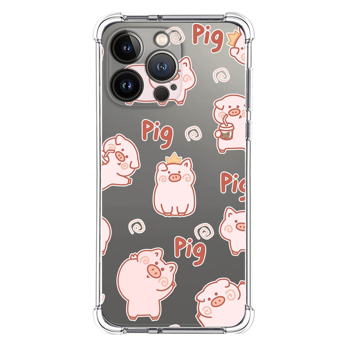 Funda Silicona Antigolpes compatible con Iphone 13 Pro (6.1) diseño Cerdos Dibujos
