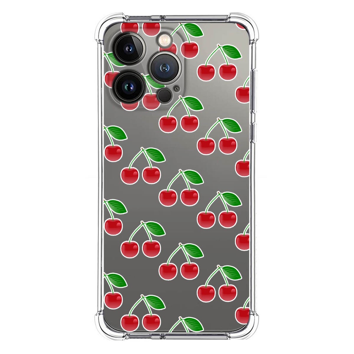 Funda Silicona Antigolpes compatible con Iphone 13 Pro (6.1) diseño Cerezas Dibujos
