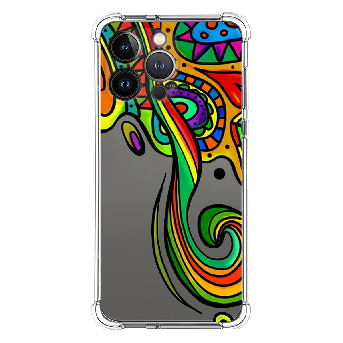 Funda Silicona Antigolpes compatible con Iphone 13 Pro (6.1) diseño Colores Dibujos