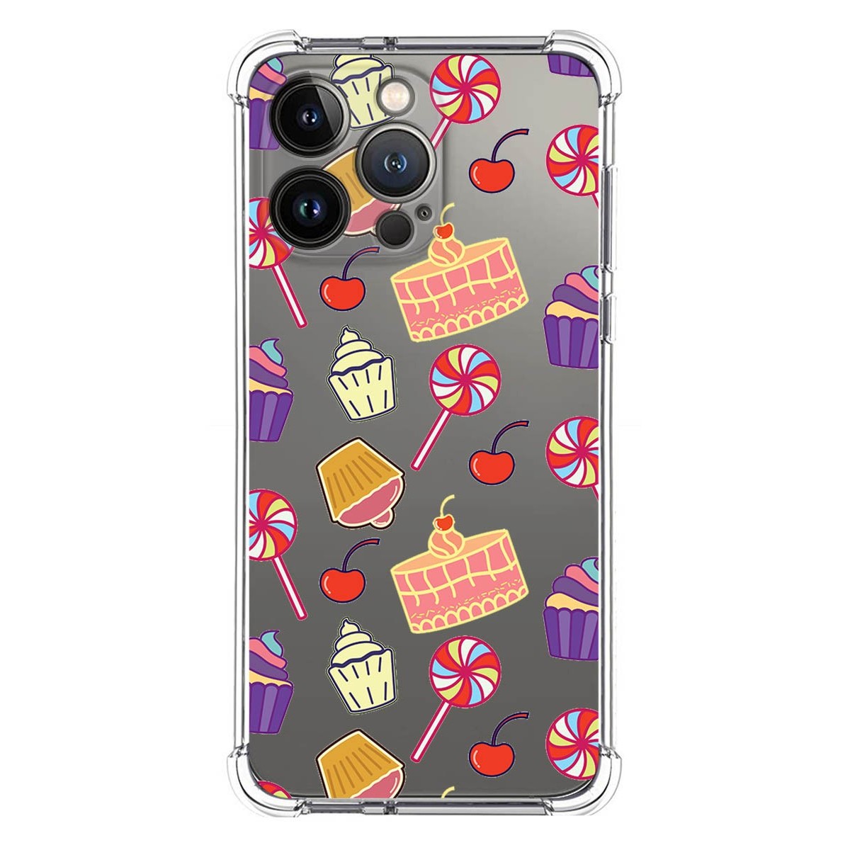 Funda Silicona Antigolpes compatible con Iphone 13 Pro (6.1) diseño Dulces 01 Dibujos