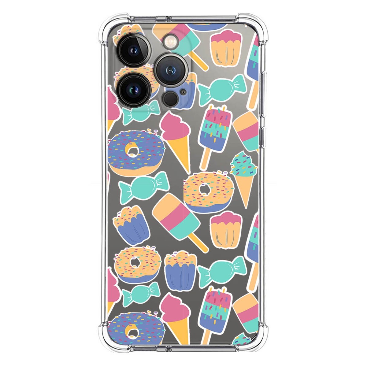 Funda Silicona Antigolpes compatible con Iphone 13 Pro (6.1) diseño Dulces 02 Dibujos