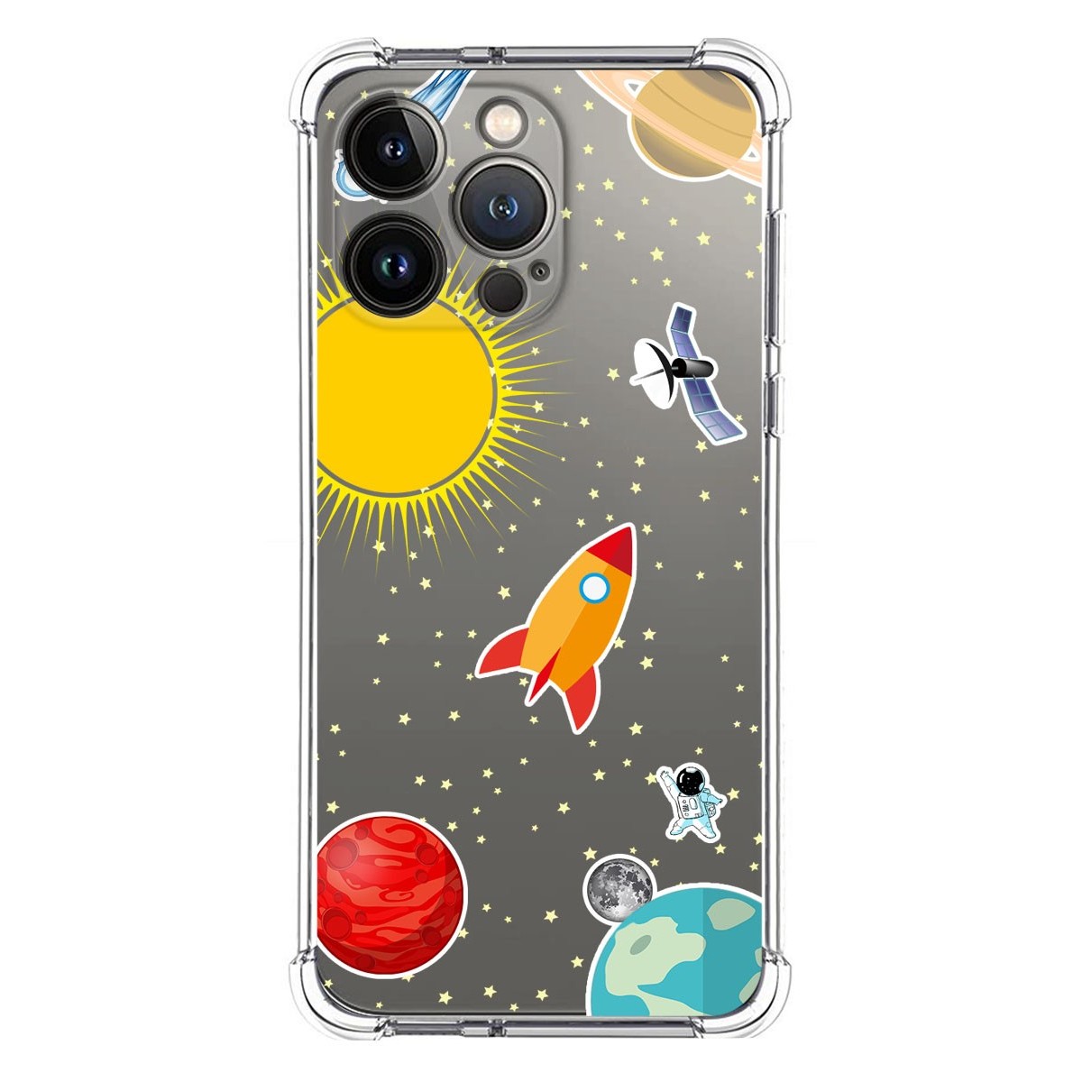 Funda Silicona Antigolpes compatible con Iphone 13 Pro (6.1) diseño Espacio Dibujos