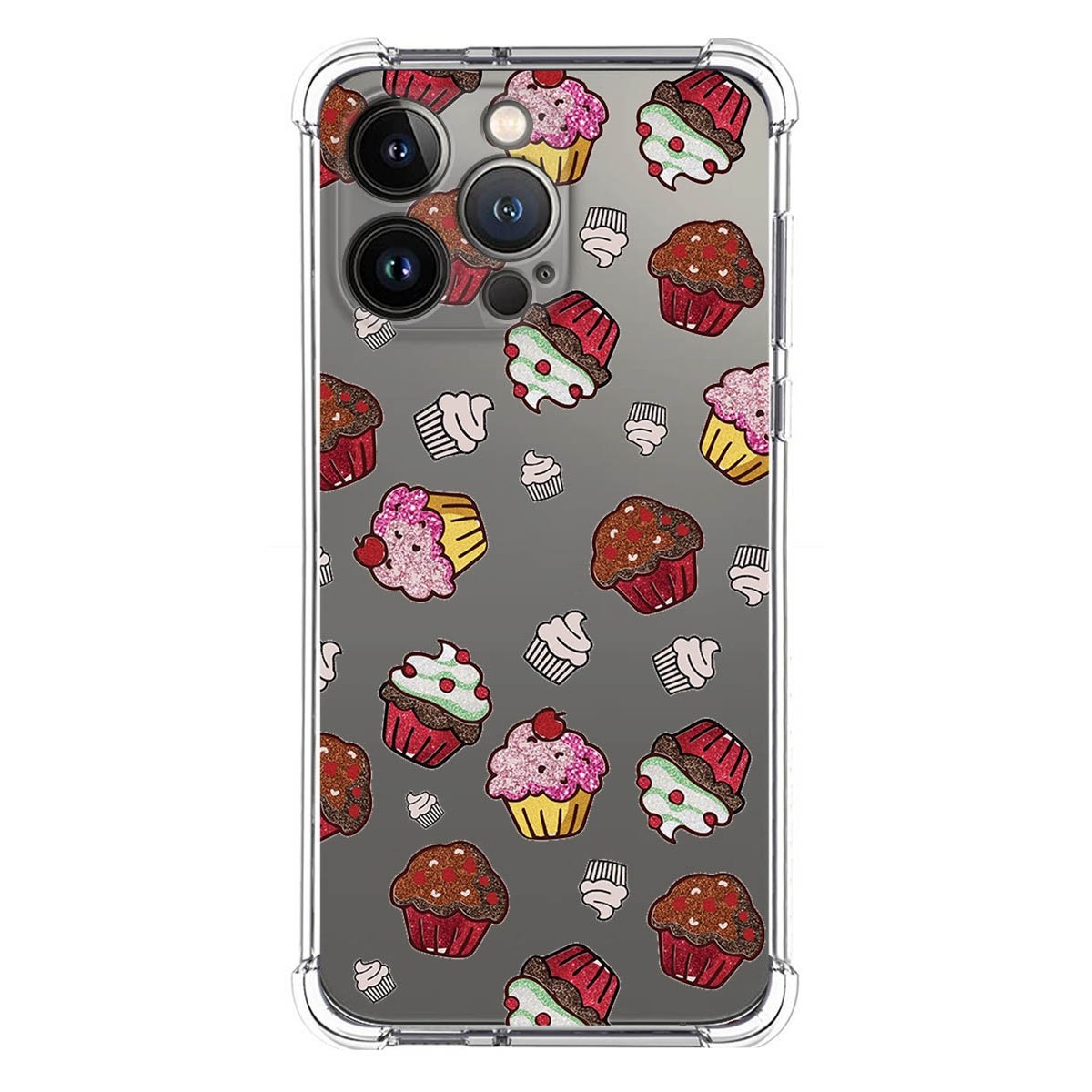 Funda Silicona Antigolpes compatible con Iphone 13 Pro (6.1) diseño Muffins Dibujos