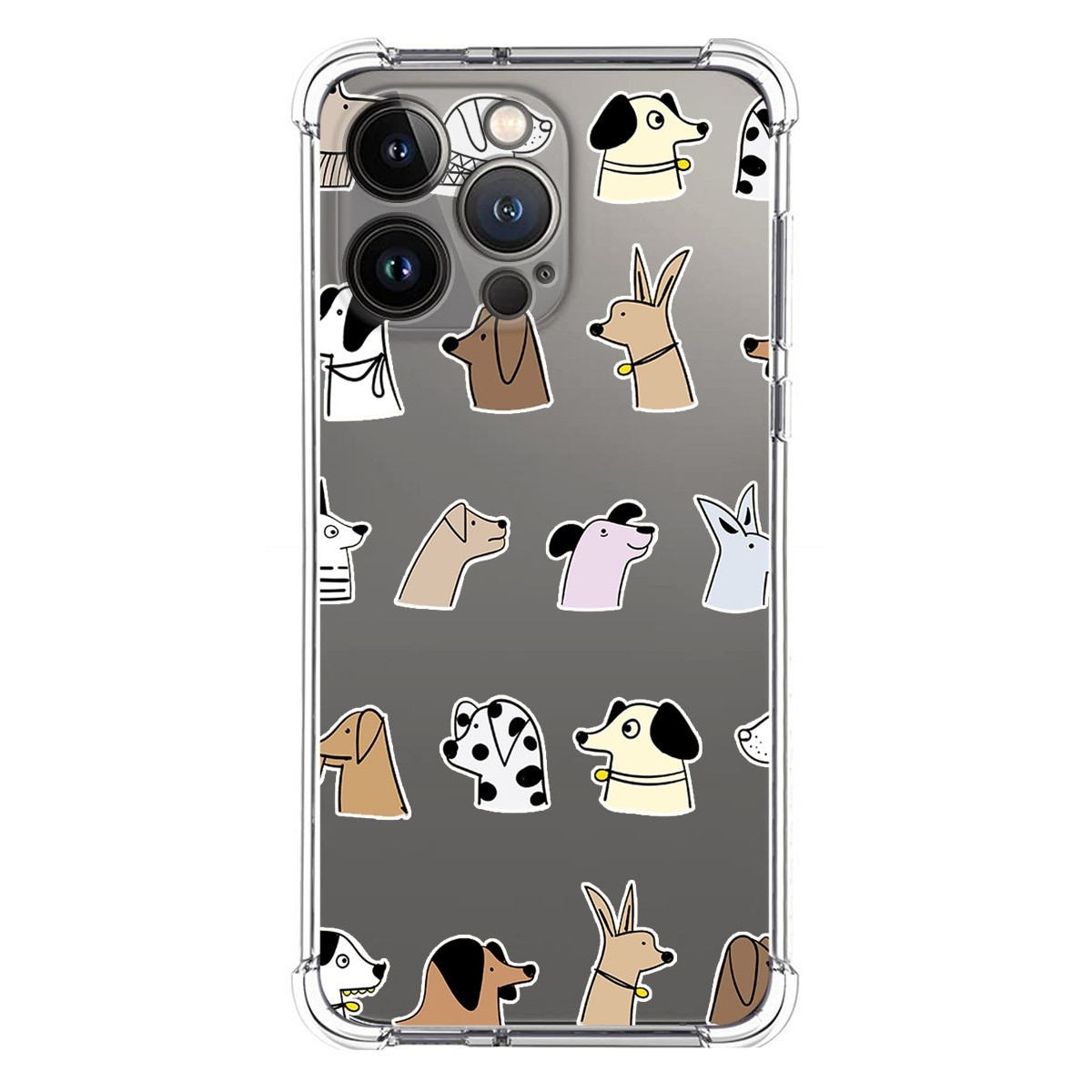 Funda Silicona Antigolpes compatible con Iphone 13 Pro (6.1) diseño Perros Dibujos