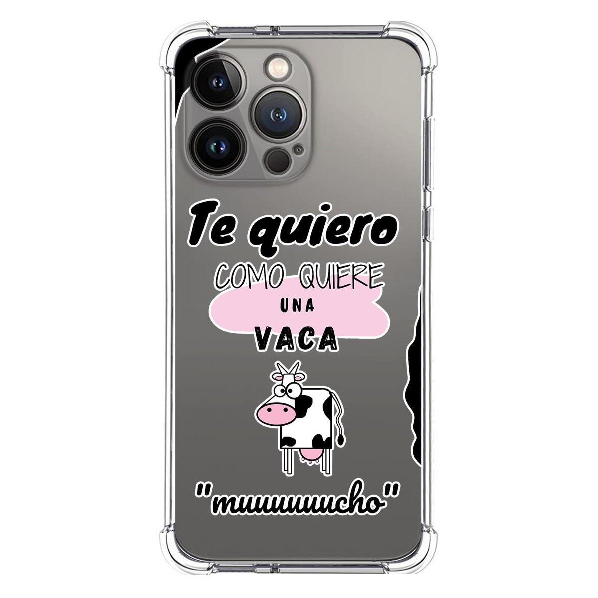 Funda Silicona Antigolpes compatible con Iphone 13 Pro (6.1) diseño Vaca Dibujos