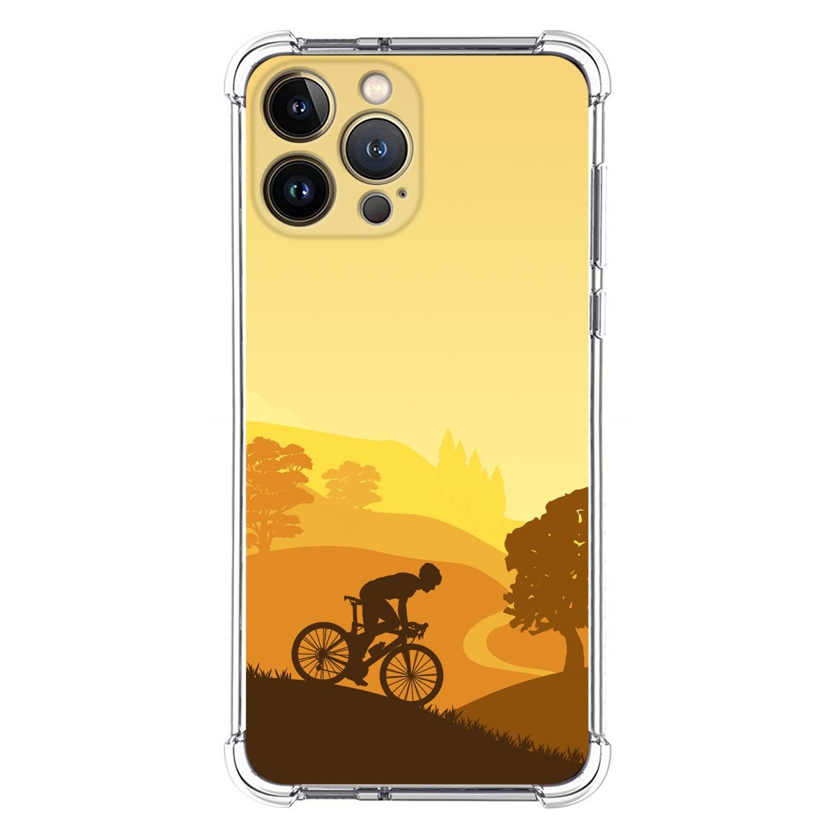 Funda Silicona Antigolpes compatible con Iphone 13 Pro Max (6.7) diseño Ciclista Dibujos